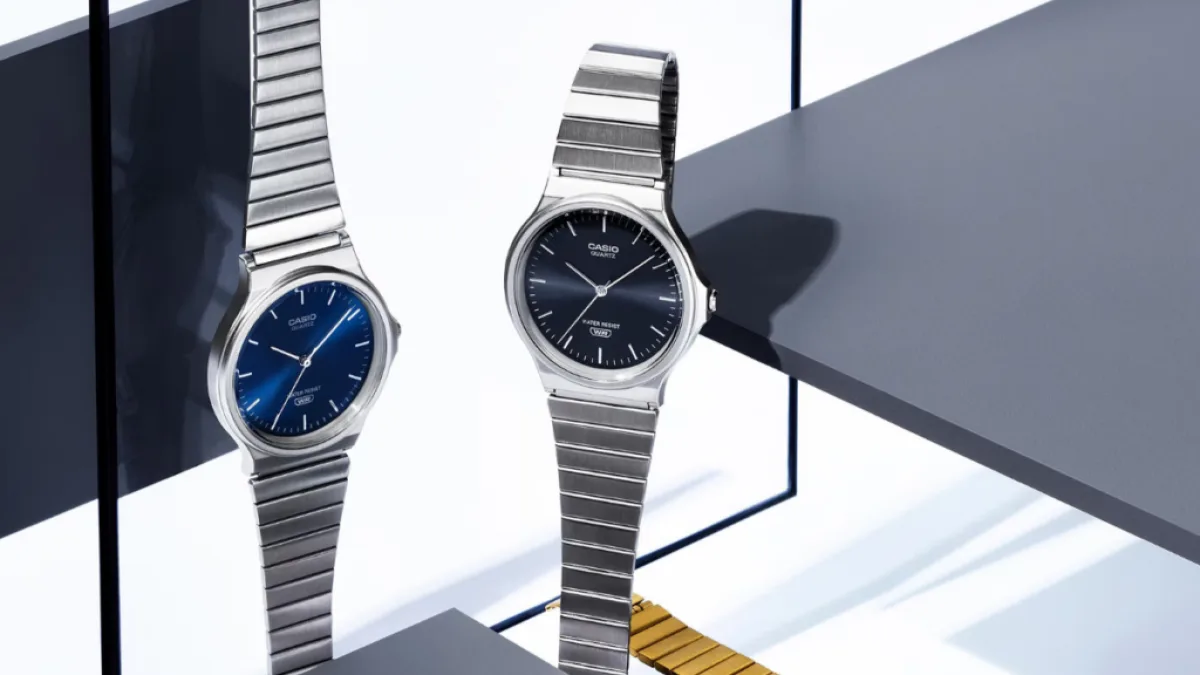 Casio launches new affordable metal watches with striking blue, green and gold finishes