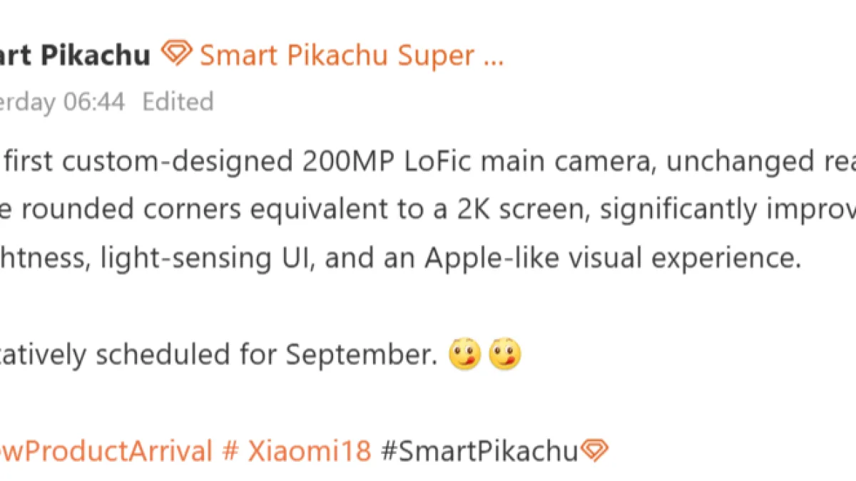 Xiaomi 18 Pro series could offer Samsung-like Privacy Display feature